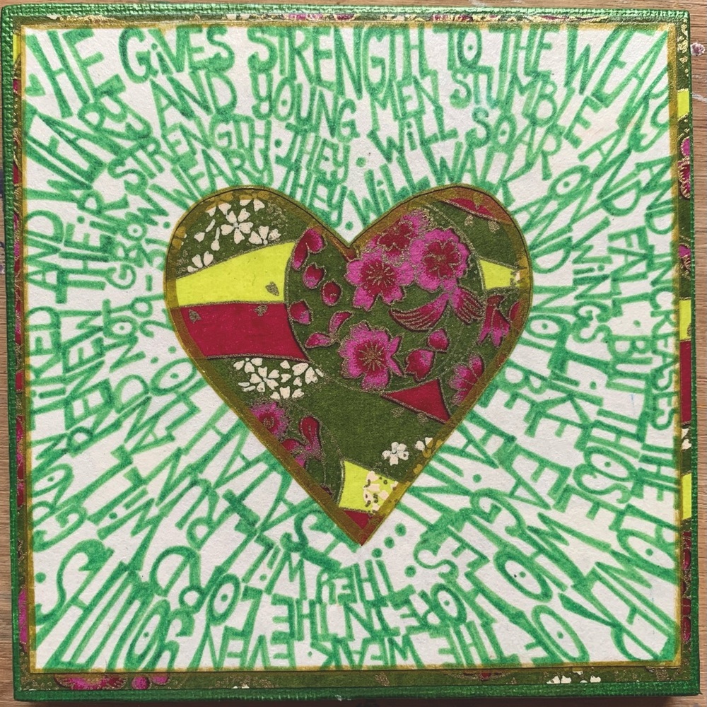 One of a kind handmade scripture art